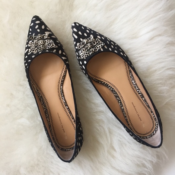 Anthropologie Shoes - Anthropologie Pony Hair Animal Print Pointed Flats